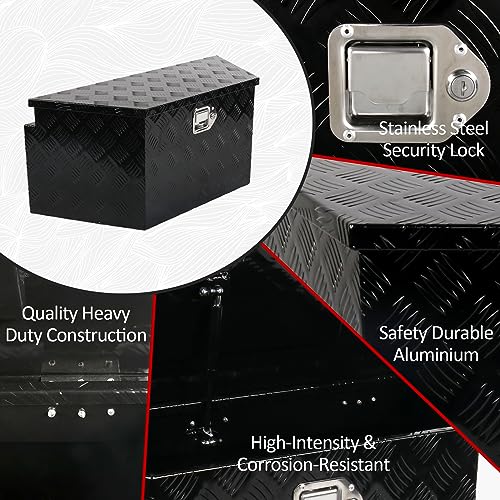 34 Inch Aluminum Trailer Tongue Tool Box 5 Bar Tread Wide Utility