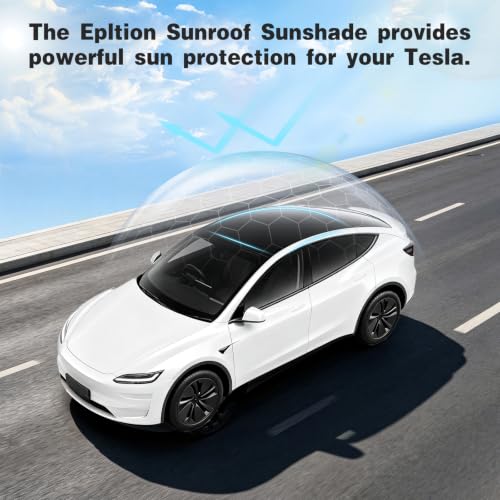 2 Pack Black Roof Sunshade for Tesla Model Y Juniper 2025