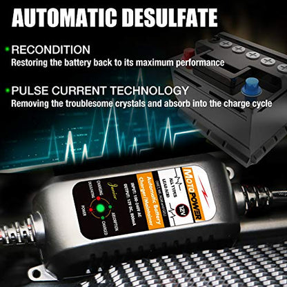 MP00205A 12V 800mA Automatic Battery Charger Maintainer