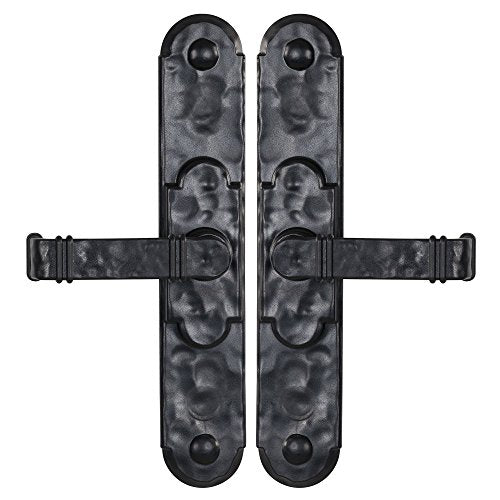 Black Hinge IT Premium Carriage House Lever Handle & Hinge 6 Piece Garage Door Magnet
