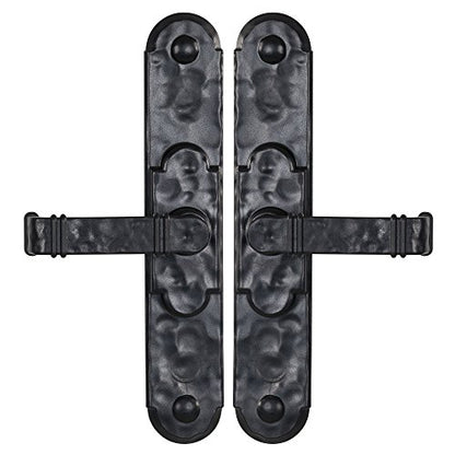 Black Hinge IT Premium Carriage House Lever Handle & Hinge 6 Piece Garage Door Magnet