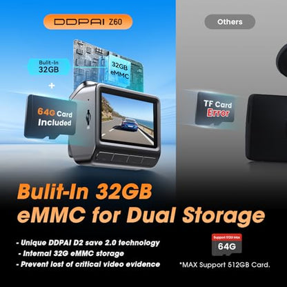 Z60 4K+1080P Dual Dash Cam