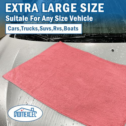 Professional Large Microfiber Car Drying Towels 2 Pack (2 Count)