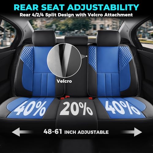 Universal Car Seat Covers for SUVs Sedans Trucks BlackBlue