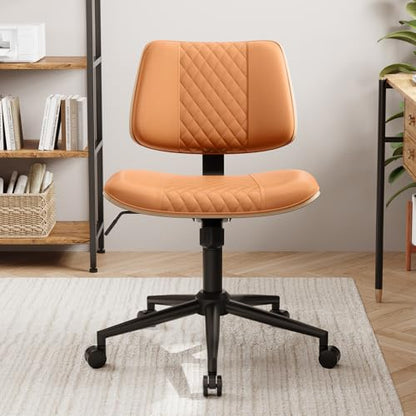 Modern Armless Office Chair with Wheels