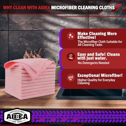 Microfiber Cleaning Cloth Pink 10PK (10 Count)