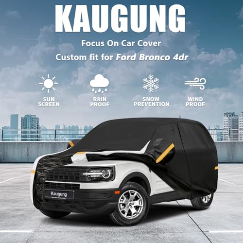 10 Layers Car Cover Custom Fit for Ford Bronco 4 Door 2020