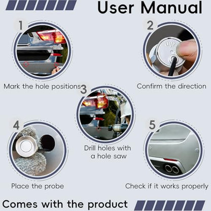 Parking Sensor Kit Backup Sensor Kit Reverse Sensor for Pickup & Extended Vehicles