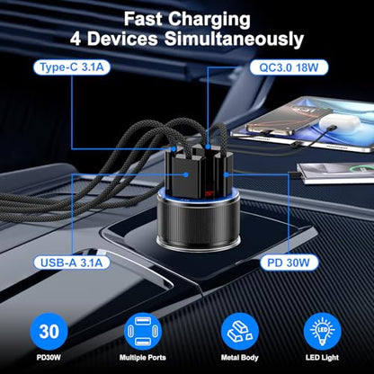 Car Charger for iPhone 17 16 15 Pro Max