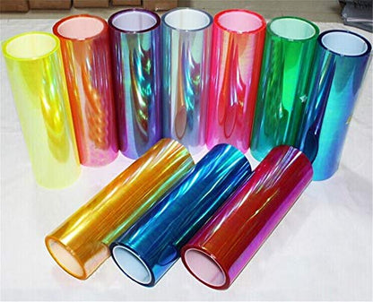 LED LIGHT 12 by 48 inches Self Adhesive Shiny Chameleon Headlights Tail Lights Fog Lights Films