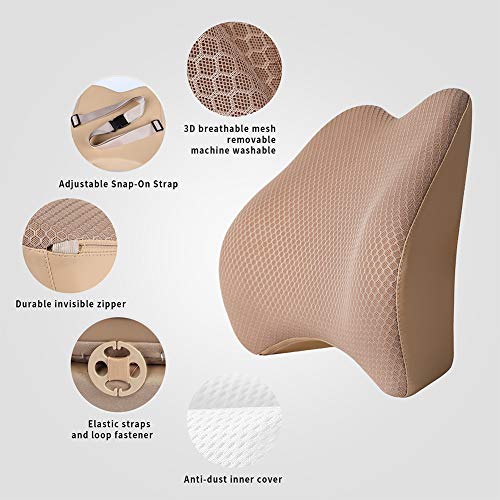 Memory Foam Lumbar Support Pillow for Car