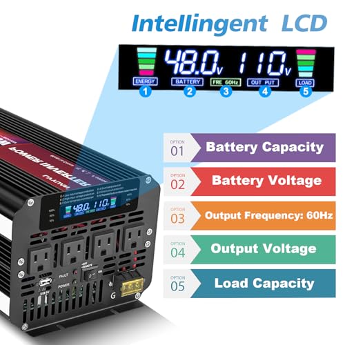 5000 Watt Power Inverter 48V to 110V 120V for Vehicle