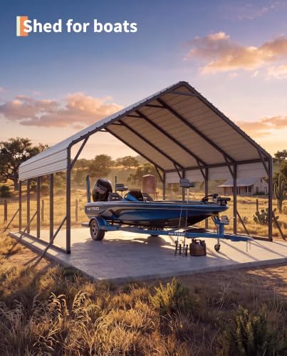 20 ft x 20 ft x13 ft Metal Carport for 2 Cars