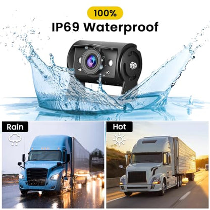 7'' Backup Camera Monitor Kit Dual RV Reverse Camera System (3 Count)