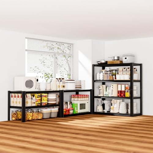 4 Tier 40" W x 20" D x 60" H Garage Shelving Garage Storage Shelves 2200LBS Metal Industrial Shelf Adjustable Heavy Duty Shelving Storage Rack Shelving Unit