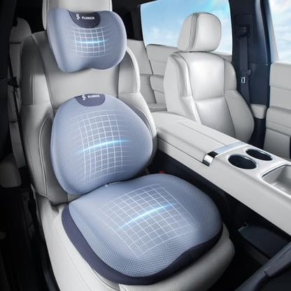 Seat Cushion and Lumbar Support Pillow for Office Chair Car