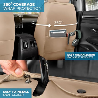 Curated Elite Leather Seat Covers for Cars & SUVs (2 Count)