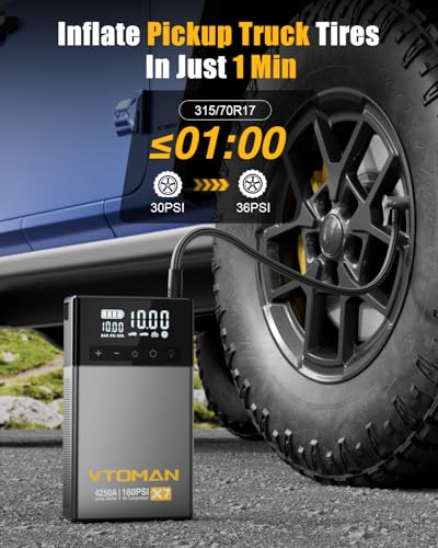 X7 4250A Jump Starter with 160PSI Air Compressor