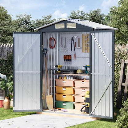 5 x 3 FT Metal Storage Shed for Backyard