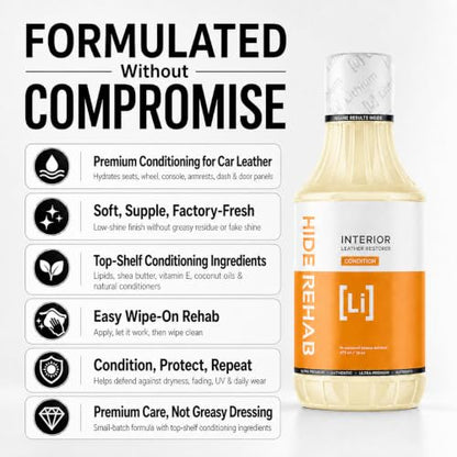 Lithium Hide Rehab Car Leather Cleaner and Conditioner (16 Fl Oz)