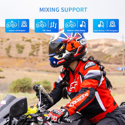 FX Plus Motorcycle Bluetooth Headset (2 Count)