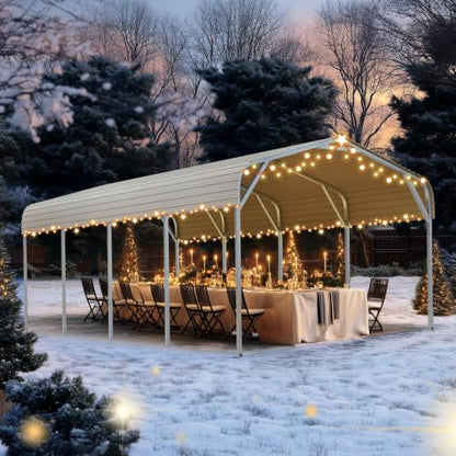 12x20 FT Heavy Duty Metal Carport