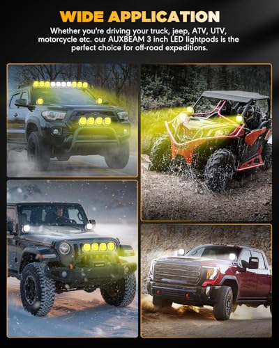 Color Play Series 3 Inch LED Pods Off Road Driving Lights (2 Count)