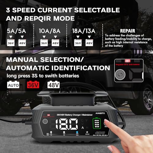 Golf Cart BatteryCharger 36V 18A and 48V 13A Trickle Charger