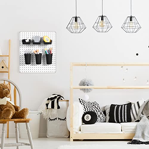 20 Pcs Pegboard Bins and Cups with Hooks and Loops Peg Assortment Organizer Accessories Various Tool Organizer Pegboard Baskets Set for Garage Workshop Workbench Office