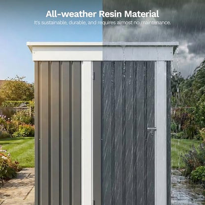 5x3 FT Outdoor Storage Shed with Floor Frame