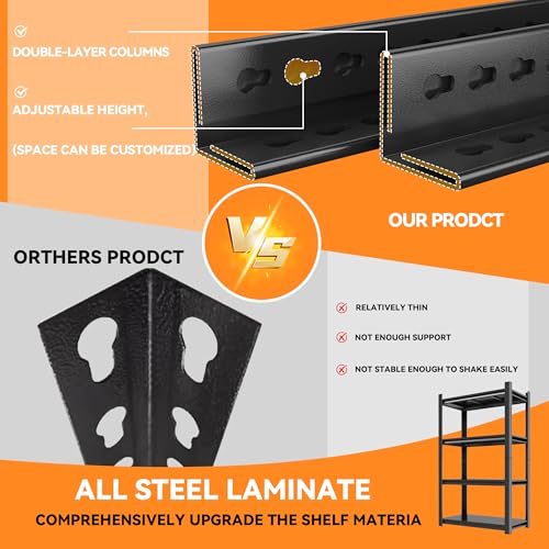 63"H Garage Shelving Heavy Duty Rack