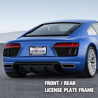 I Love My Grandkids License Plate Frame Stainless Steel 2