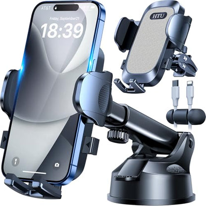 Car Phone Holder【2026 Upgraded 100+LBS Suction & Safety Cert】 Cell Phone Car Mount for Truck Heavy Duty Phone Holder for Dashboard