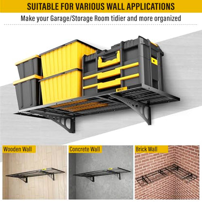 1.64x4ft Adjustable Rail Wall Garage Storage Shelf