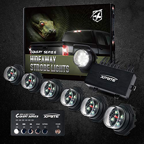 White LED Hideaway Strobe Lights Kit (6 Count)