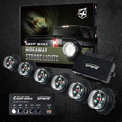 White LED Hideaway Strobe Lights Kit (6 Count)