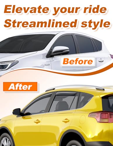 in Channel Window Visors Rain Guards for Toyota RAV4 2013 (4 Count)