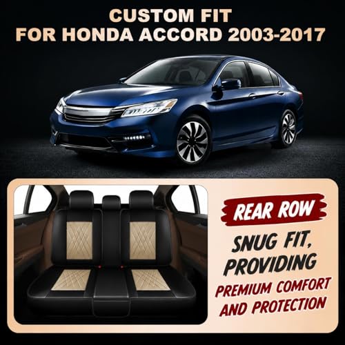 2 Front Car Seat Covers for Honda Accord 2003 (2 Count)