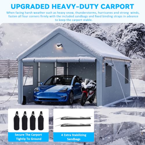 10x20 FT Heavy Duty Carport Canopy