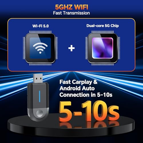 2 in 1 Wireless Carplay Adapter for Apple CarPlay & Android Auto