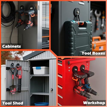 New Upgraded Heavy Duty Magnetic Garage Hooks (4 Count)