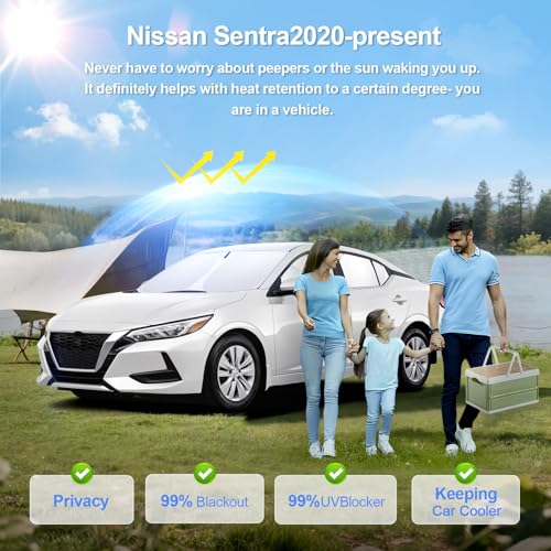 6pcs Car Window Shades for Nissan Sentra 2020