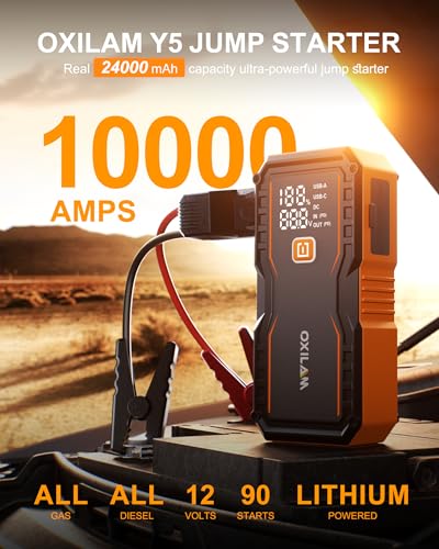 24000mAh Jump Starter for All Gas & Diesel Engines