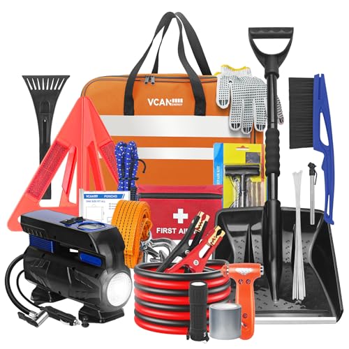 Car Emergency Kit with Portable Air Compressor
