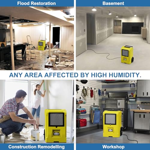 110 PPD Commercial Dehumidifier with Pump for large Basement