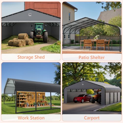 20x20 Heavy Duty Metal Carport