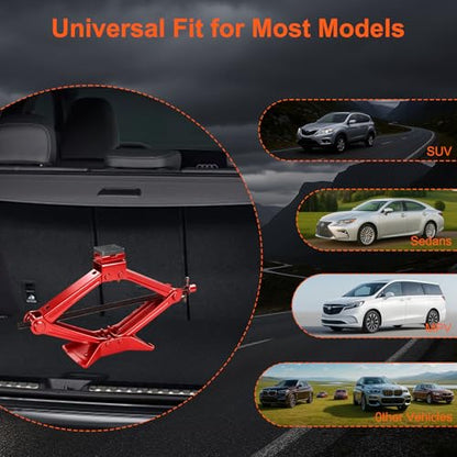 2.5T Scissor Jack Car Tire Changing Emergency Kit