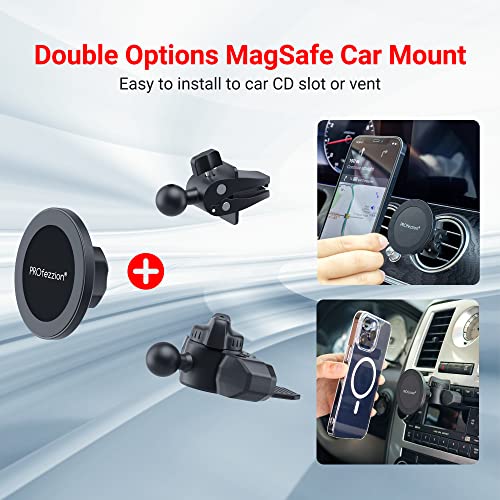 Car CD Slot Magnetic Phone Mount Holder for MagSafe iPhones