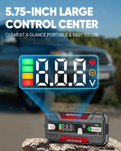 J400 Portable Jump Starter for Upto 8.0L Gas & 6.0L Diesel Engines