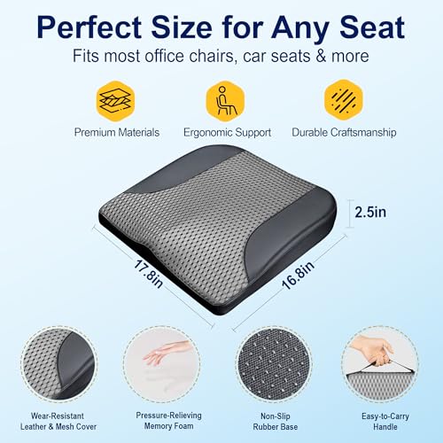 Memory Foam Car Seat Cushion for Driving Comfort and Office Use